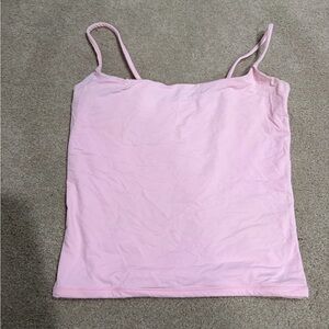 Chic Light Pink Camisole with Spaghetti Straps